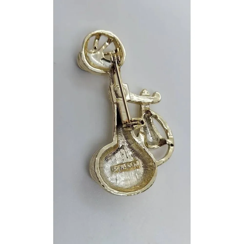 Vintage R.N.K. Rotary‎ phone brooch